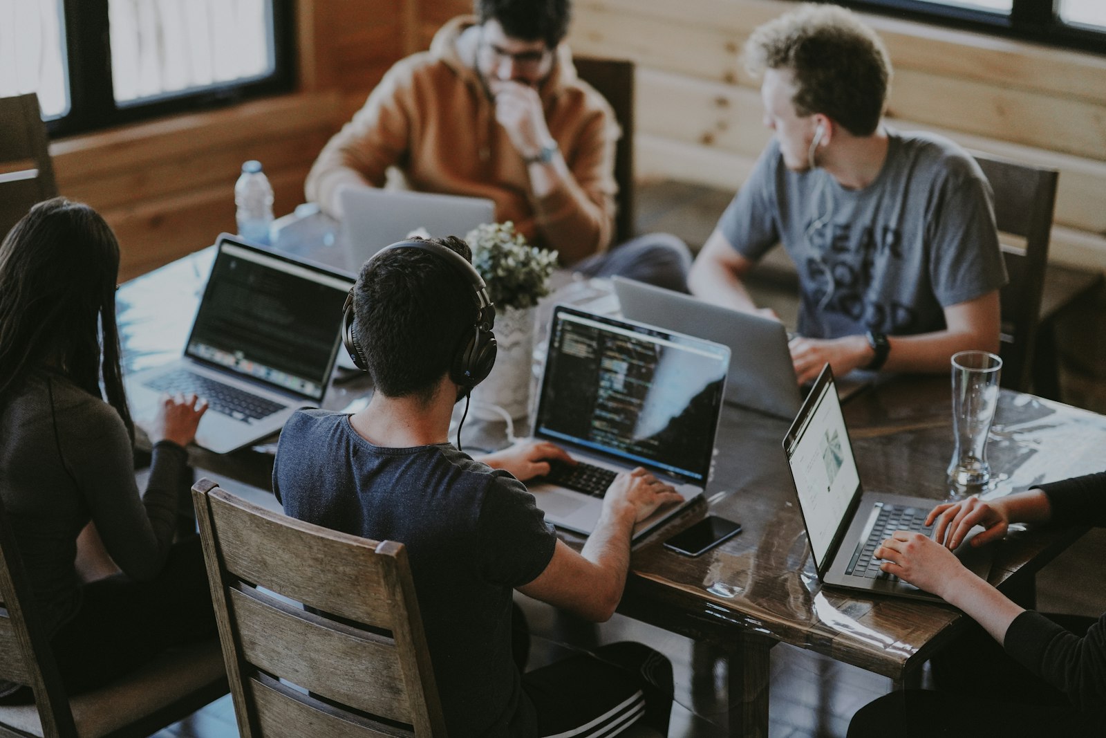 Representative professional team collaborating in an office